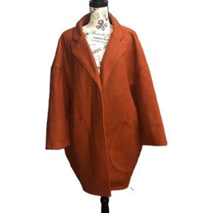FashioNova Burnt Orange Peacoat